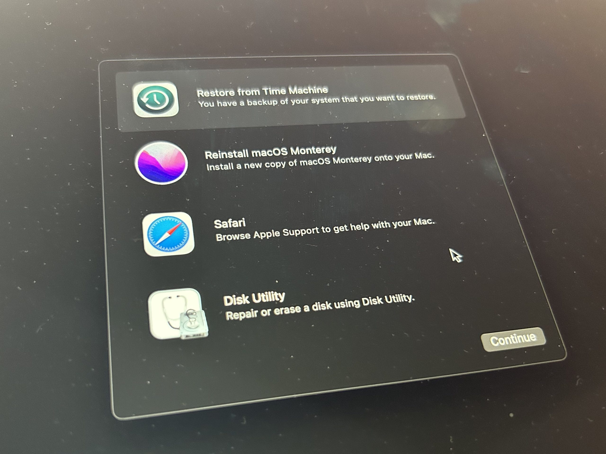 ورود به حالت بازیابی Mac