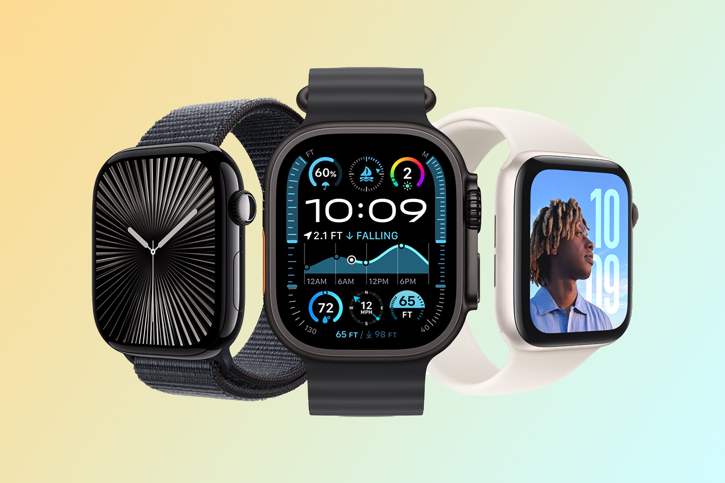 apple watch series 10, ultra 2, and SE