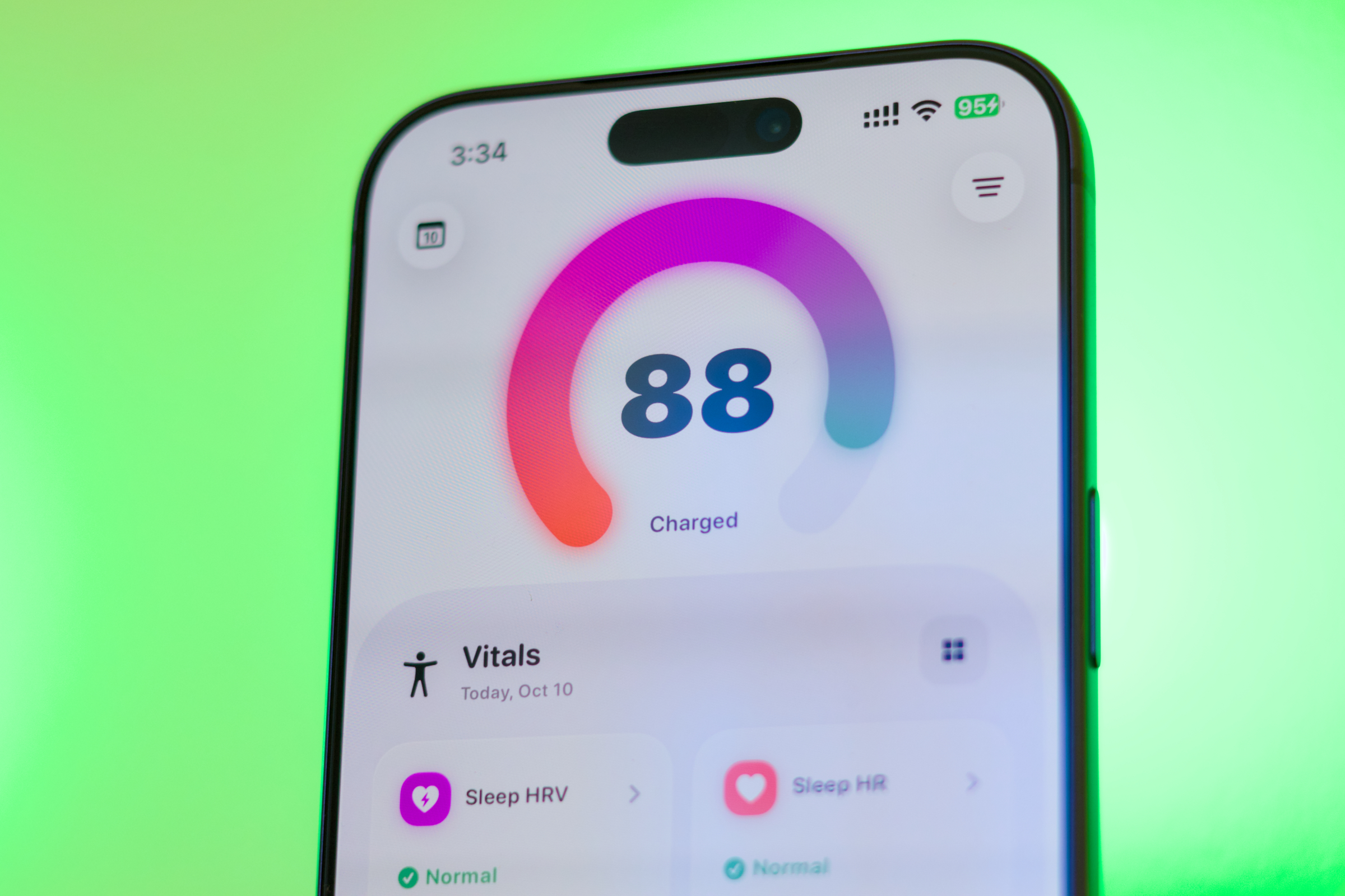 Third-party body battery score on iPhone