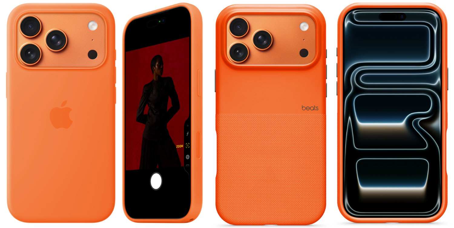 Orange iPhone 17 Pro cases Apple and Beats