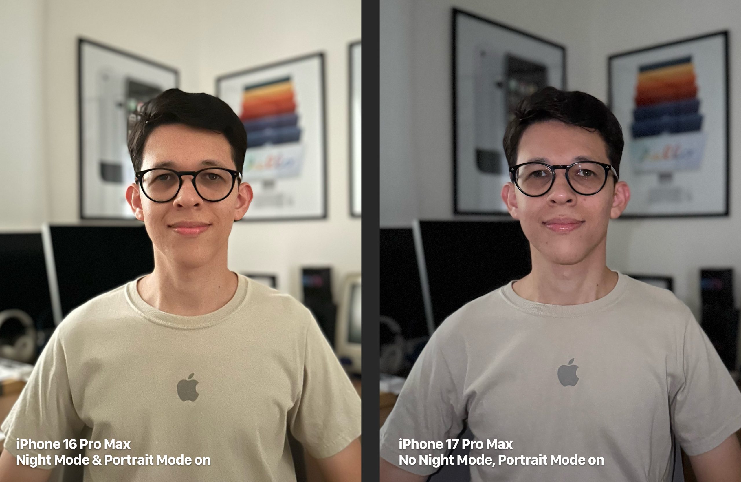 Night Mode iPhone comparison